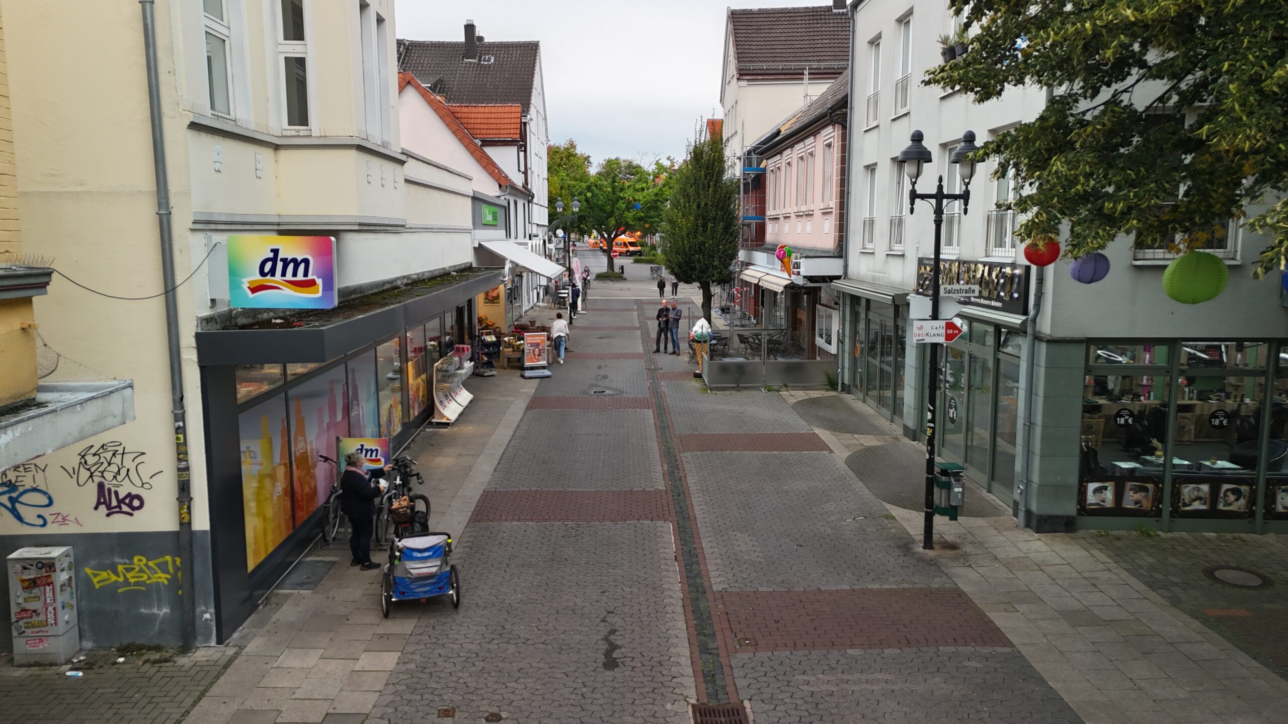 Drohnenaufnahmen der Fußgängerzone